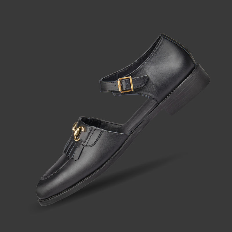 Black Woad Oak Marriage Function Shoes