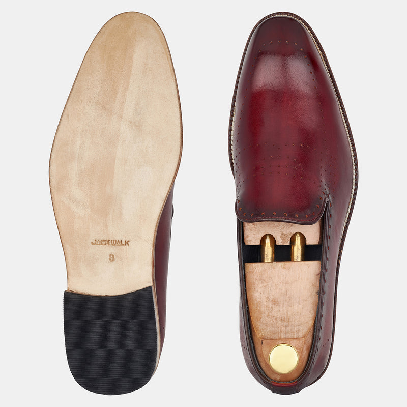 Dark Red Heinz Loafers