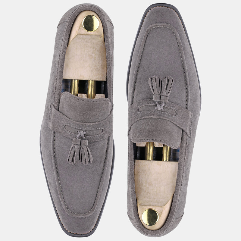 Gray Suede loafers