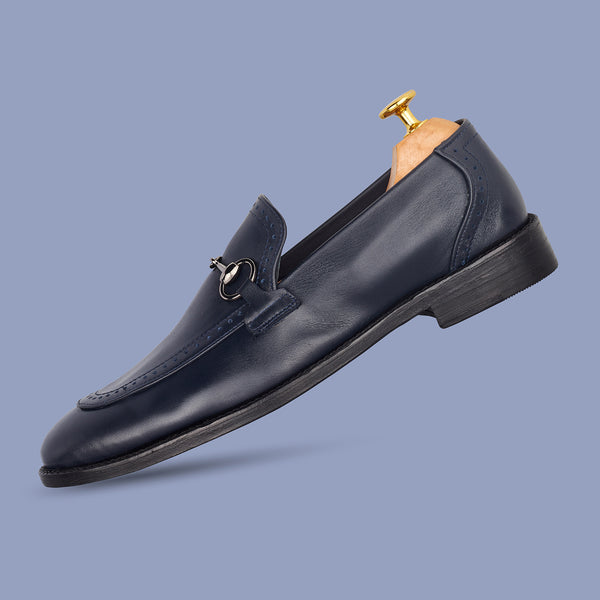 Dark Blue Unlined Loafers Allen Shoes