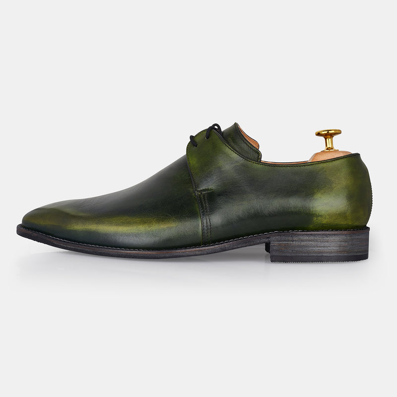Green Elian Lace-Up Shoes