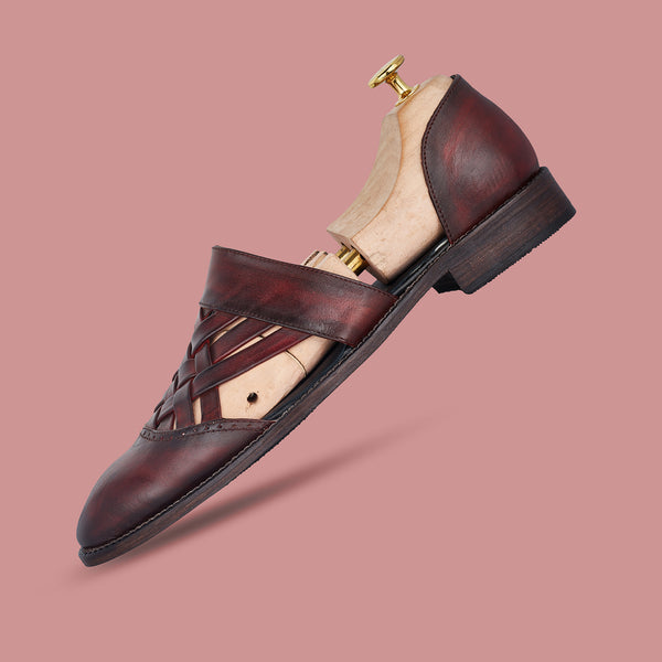 Burgundy Woad Oak marriage Shoes