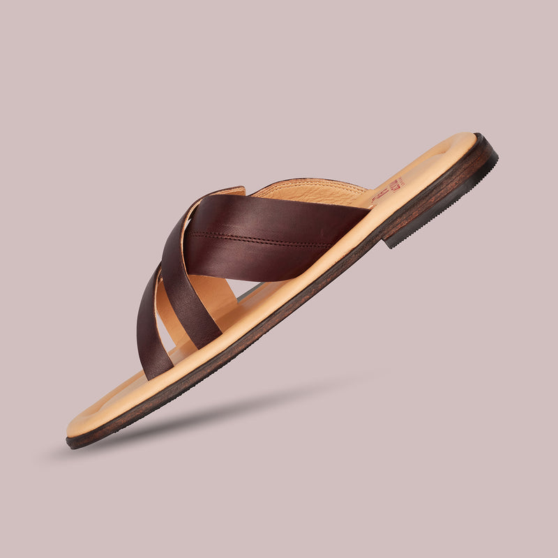 Brown Leather Slipper