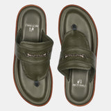 Green Running Leather Slipper