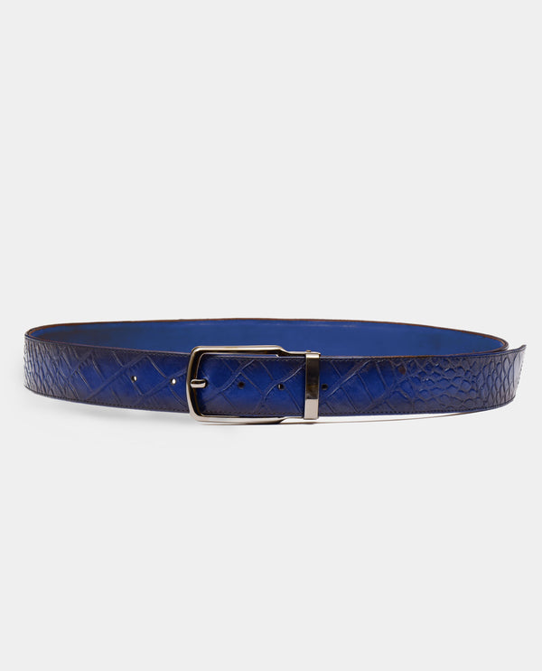 CROC PEARL BLUE BELT